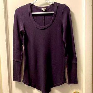 Long sleeve cotton modal top